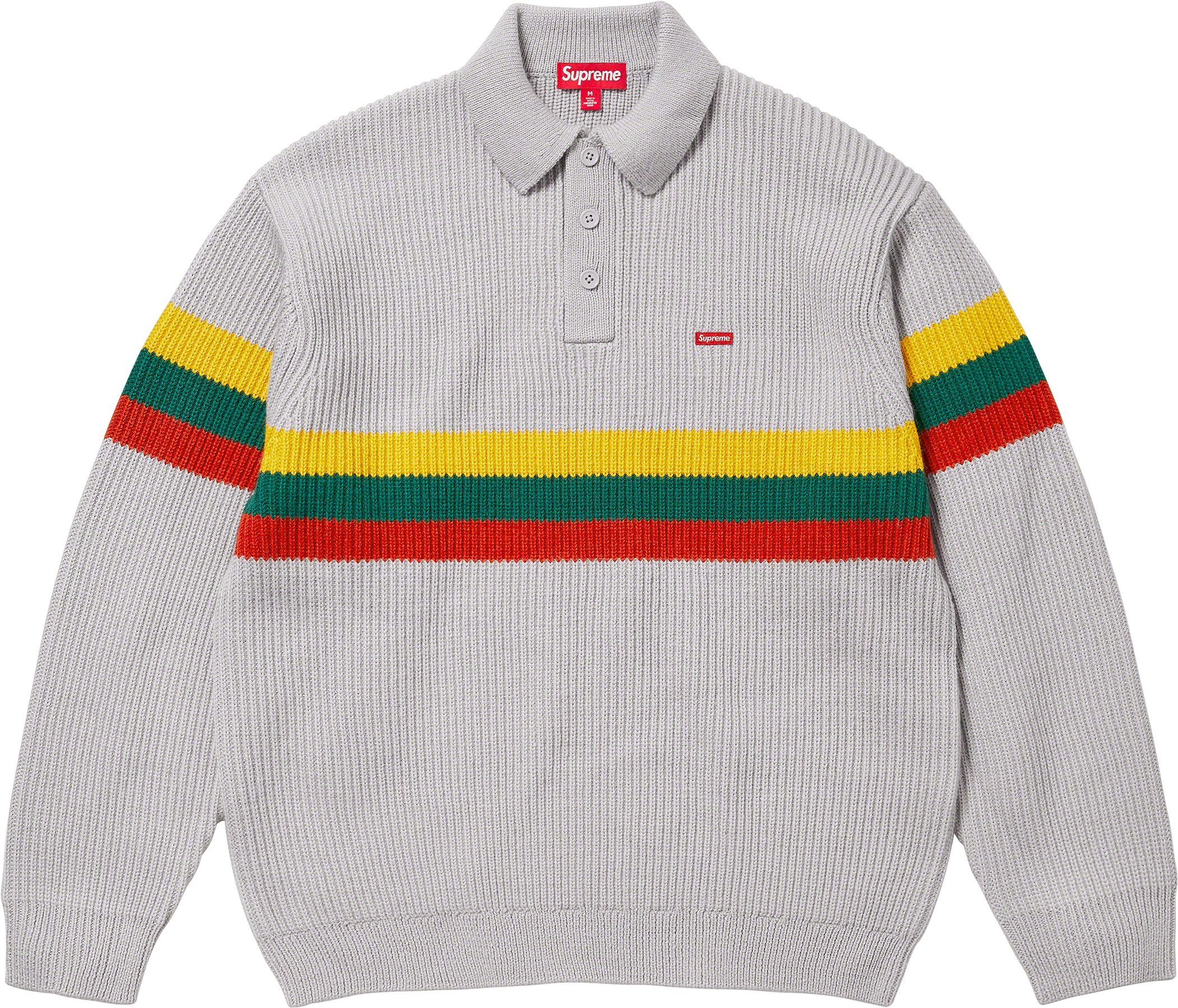 Supreme Small Box Polo Sweater Ivory