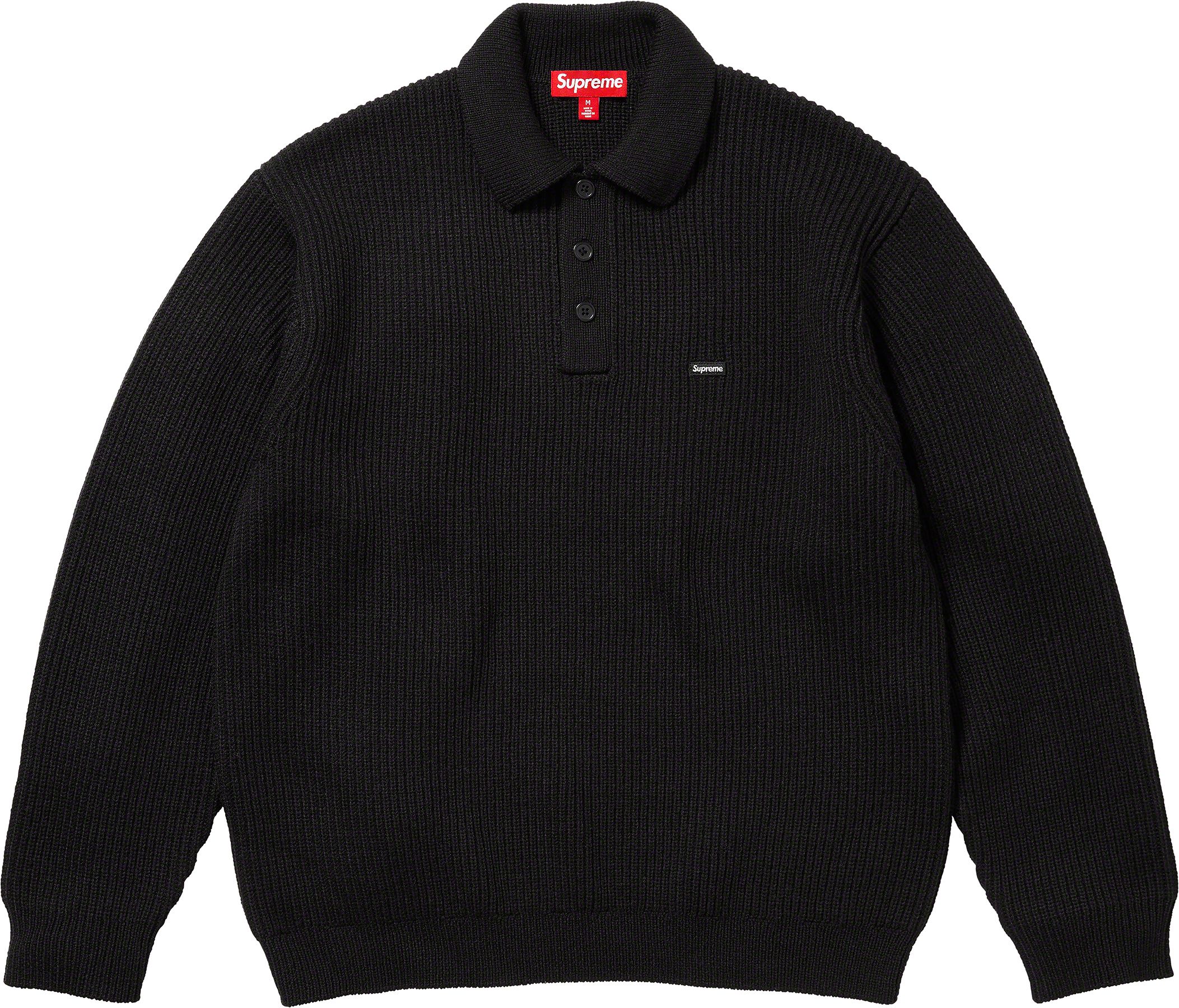 Supreme Small Box Polo Sweater Black