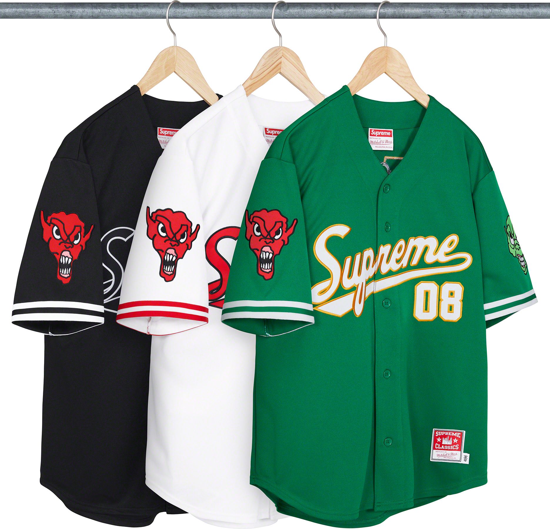 Mitchell & Ness Downtown Hell Baseball Jersey - fall winter 2023 - Supreme