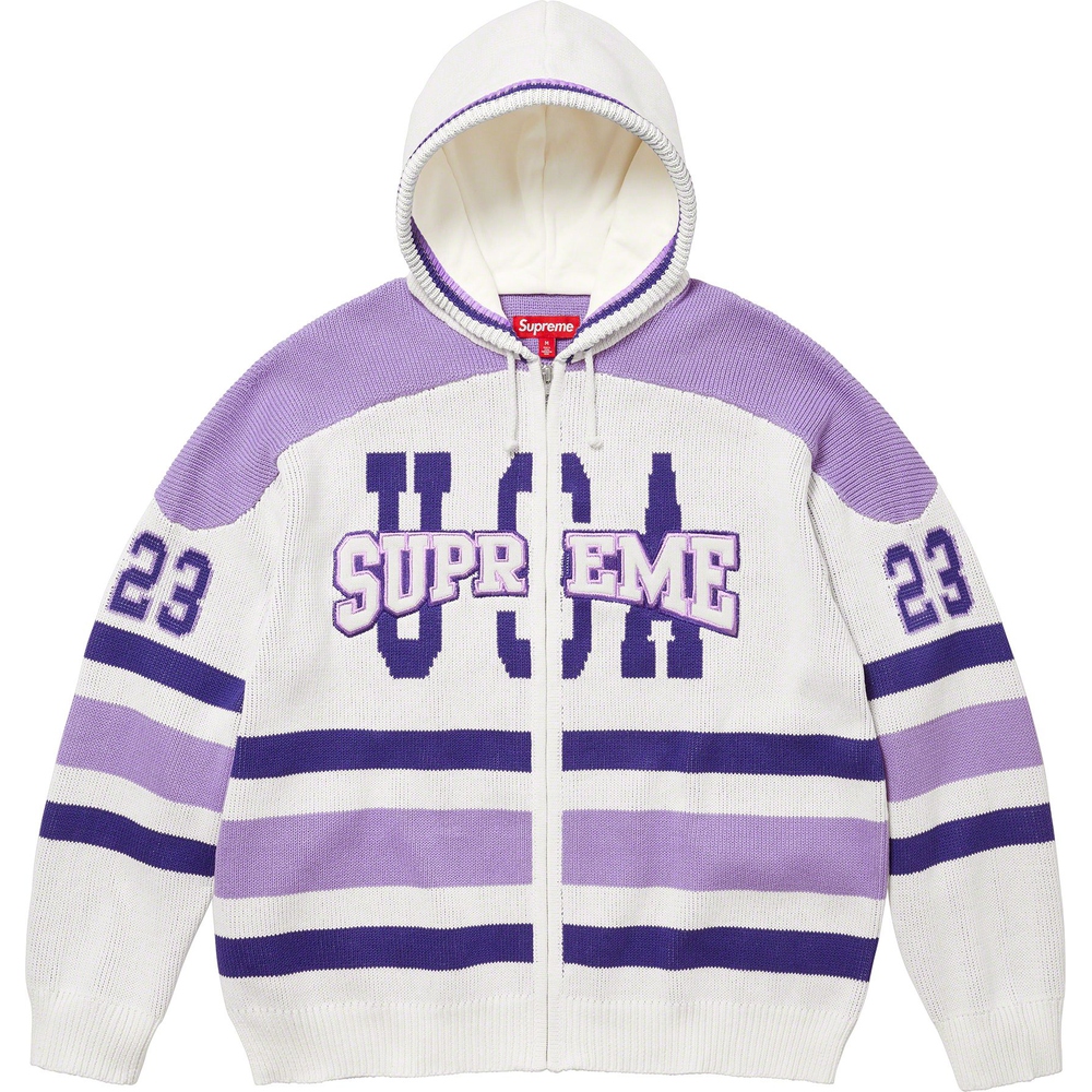 Details on USA Zip Up Hooded Sweater  from fall winter
                                                    2023 (Price is $198)