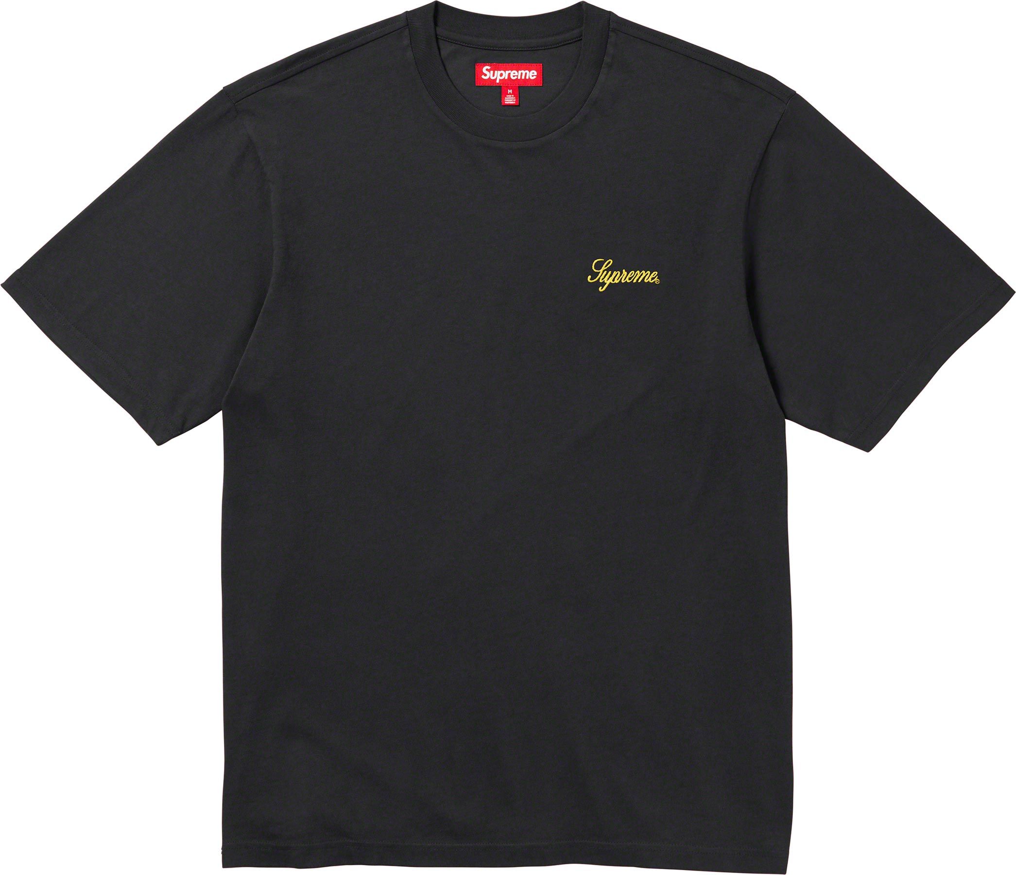 Supreme Washed Script S/S Top Tシャツ ネイビー