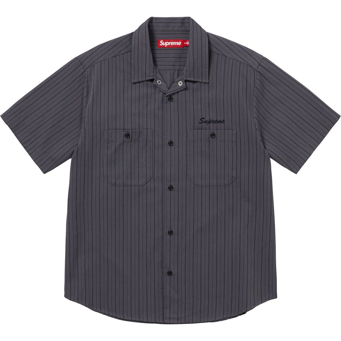 Supreme AOI Eyes S S Work Shirt (FW24) - Stripe - $138