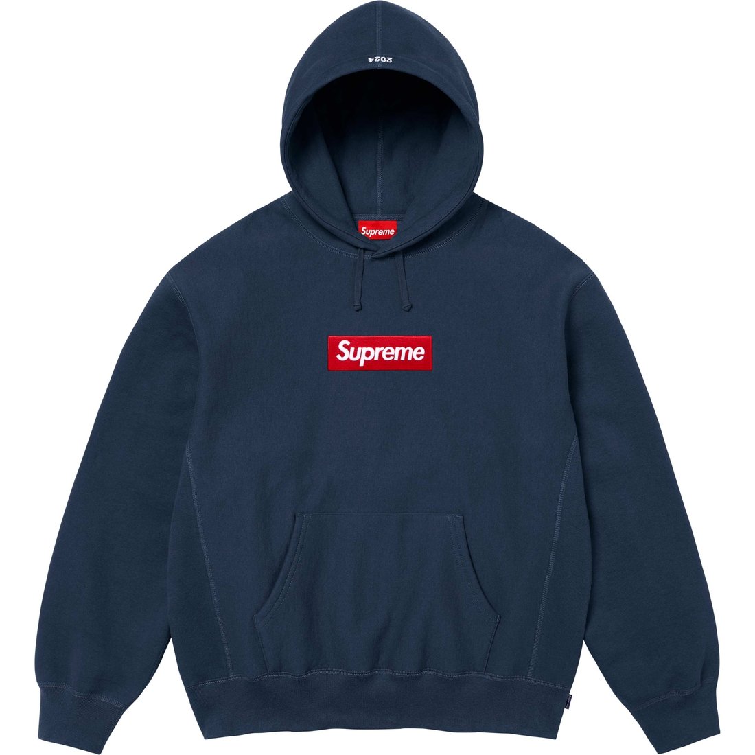 Supreme Box Logo Hooded Sweatshirt (FW24) - Navy - $168