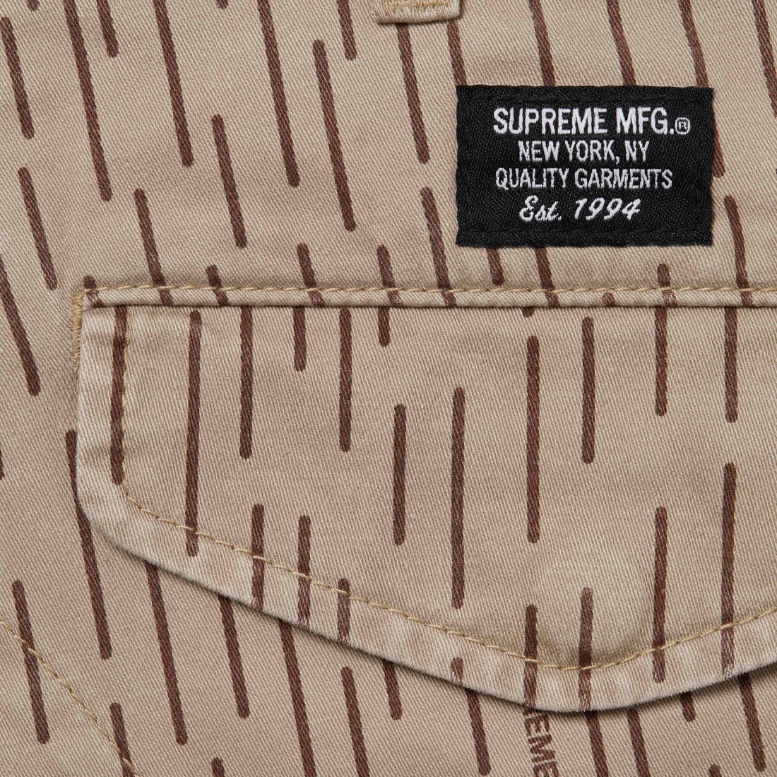 Supreme Cargo Pant (FW24) - Tan Raindrop - $168