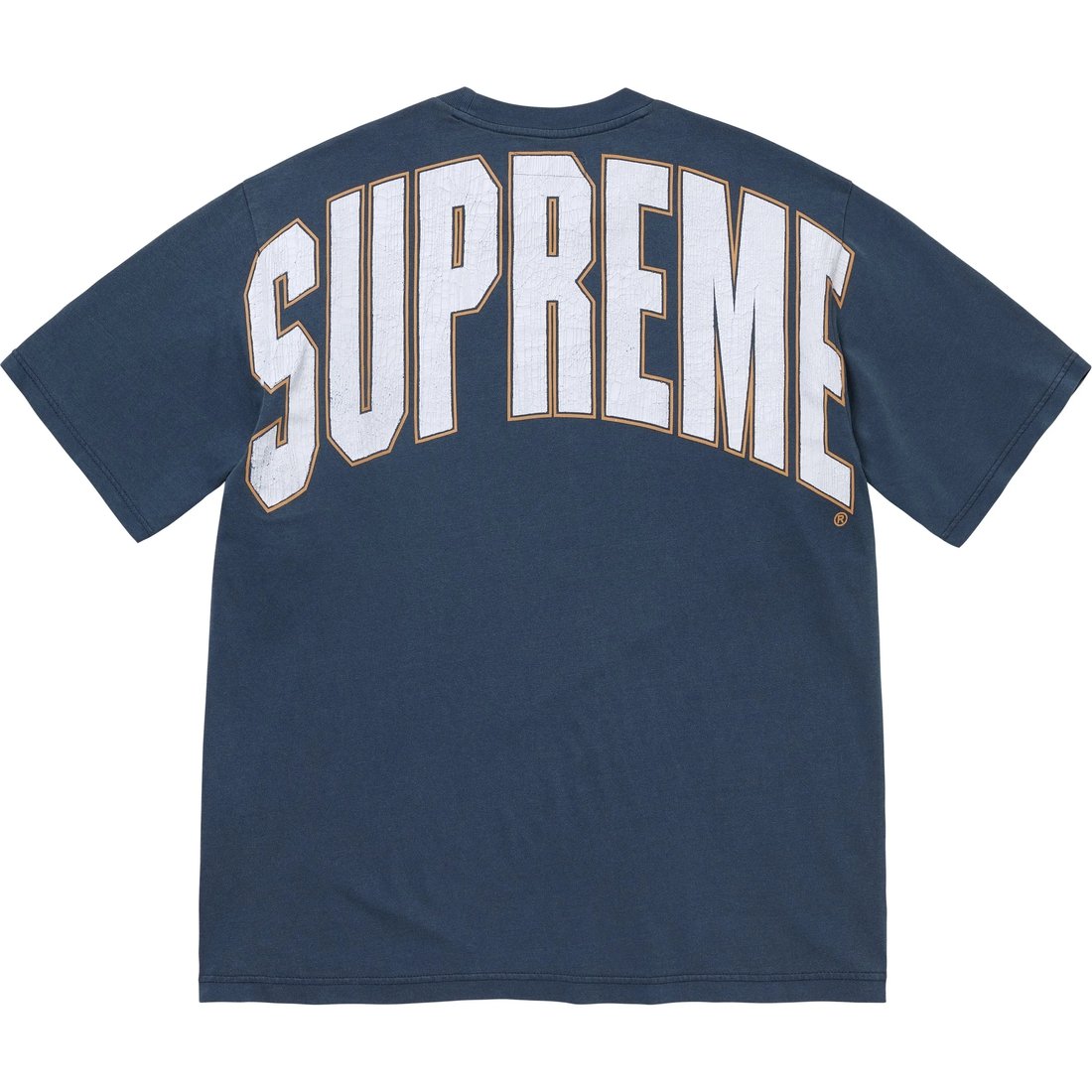 Supreme Cracked Back Arc S S Top (FW24) - Navy - $78