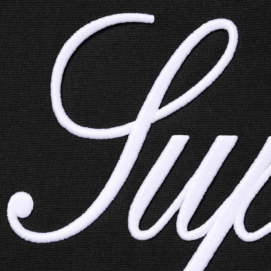 Supreme Embroidered Script Hooded Sweatshirt (FW24) - Black - $158
