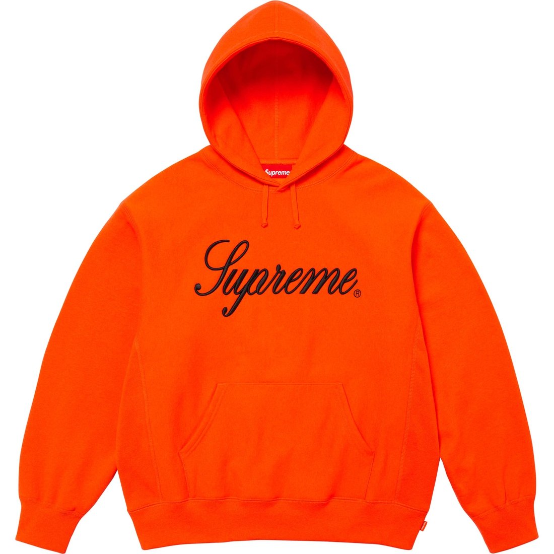 Supreme Embroidered Script Hooded Sweatshirt (FW24) - Bright Orange - $158