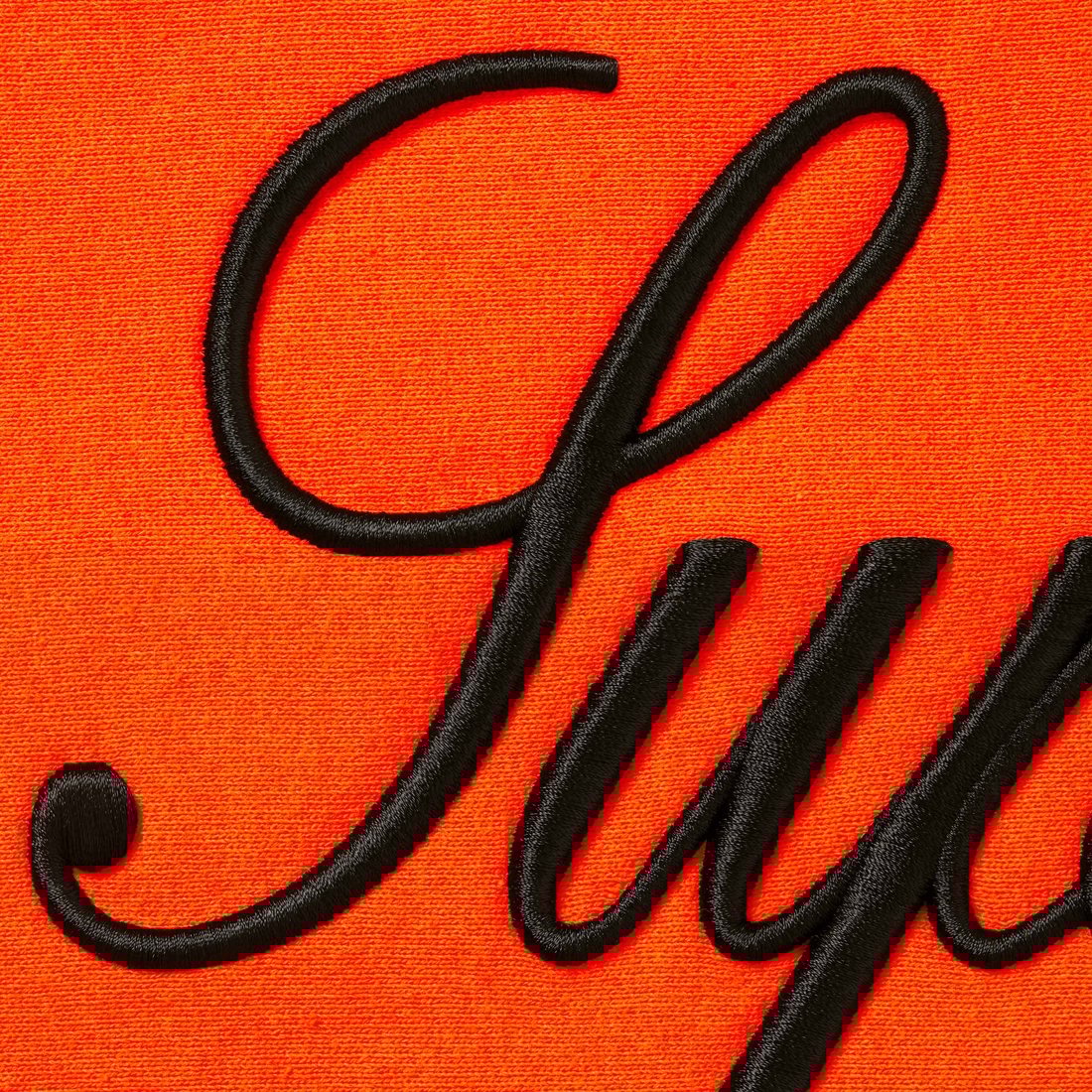 Supreme Embroidered Script Hooded Sweatshirt (FW24) - Bright Orange - $158