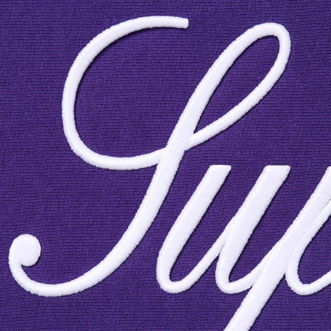 Supreme Embroidered Script Hooded Sweatshirt (FW24) - Purple - $158
