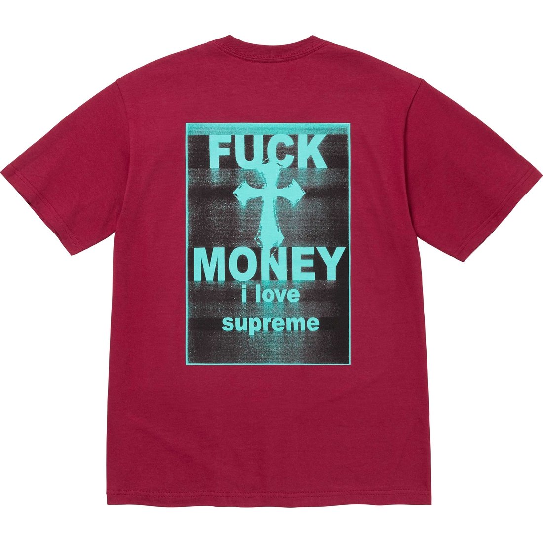 Supreme Fuck Money Tee (FW24) - Cardinal - $40