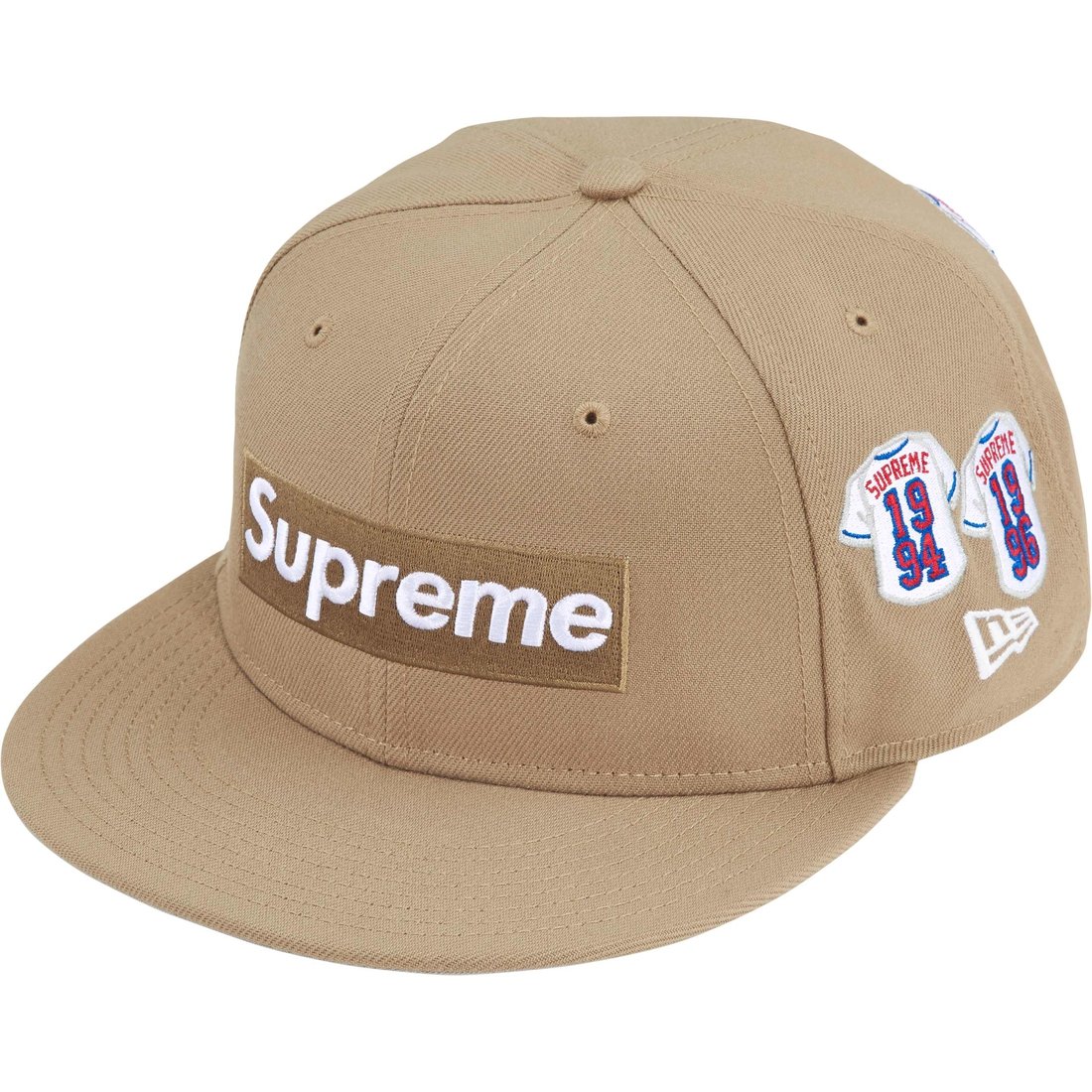 Supreme Jerseys Box Logo New Era (FW24) - Khaki - $54