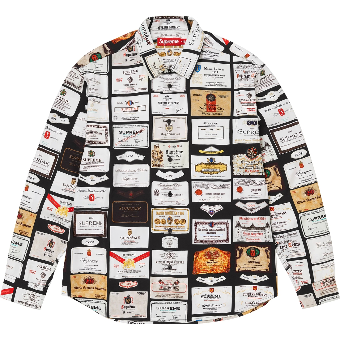 Supreme Label Shirt (FW24) - Black - $148