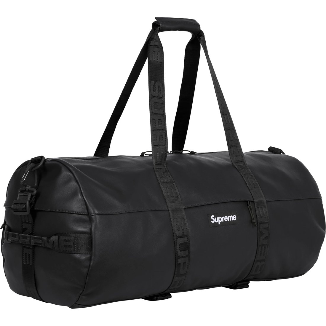 Supreme Leather Large Duffle Bag (FW24) - Black - $498