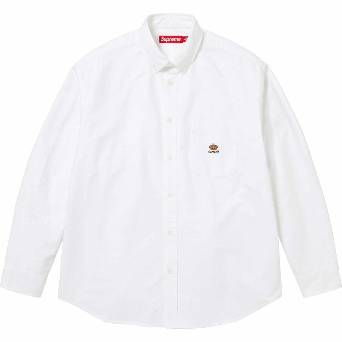 Supreme Loose Fit Flannel Oxford Shirt (FW24) - White - $138