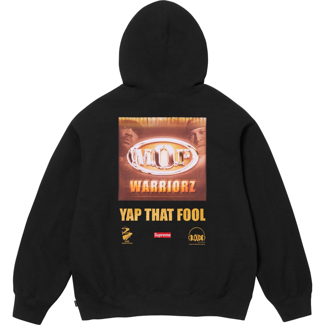 Supreme M.O.P. Hooded Sweatshirt (FW24) - Black - $178