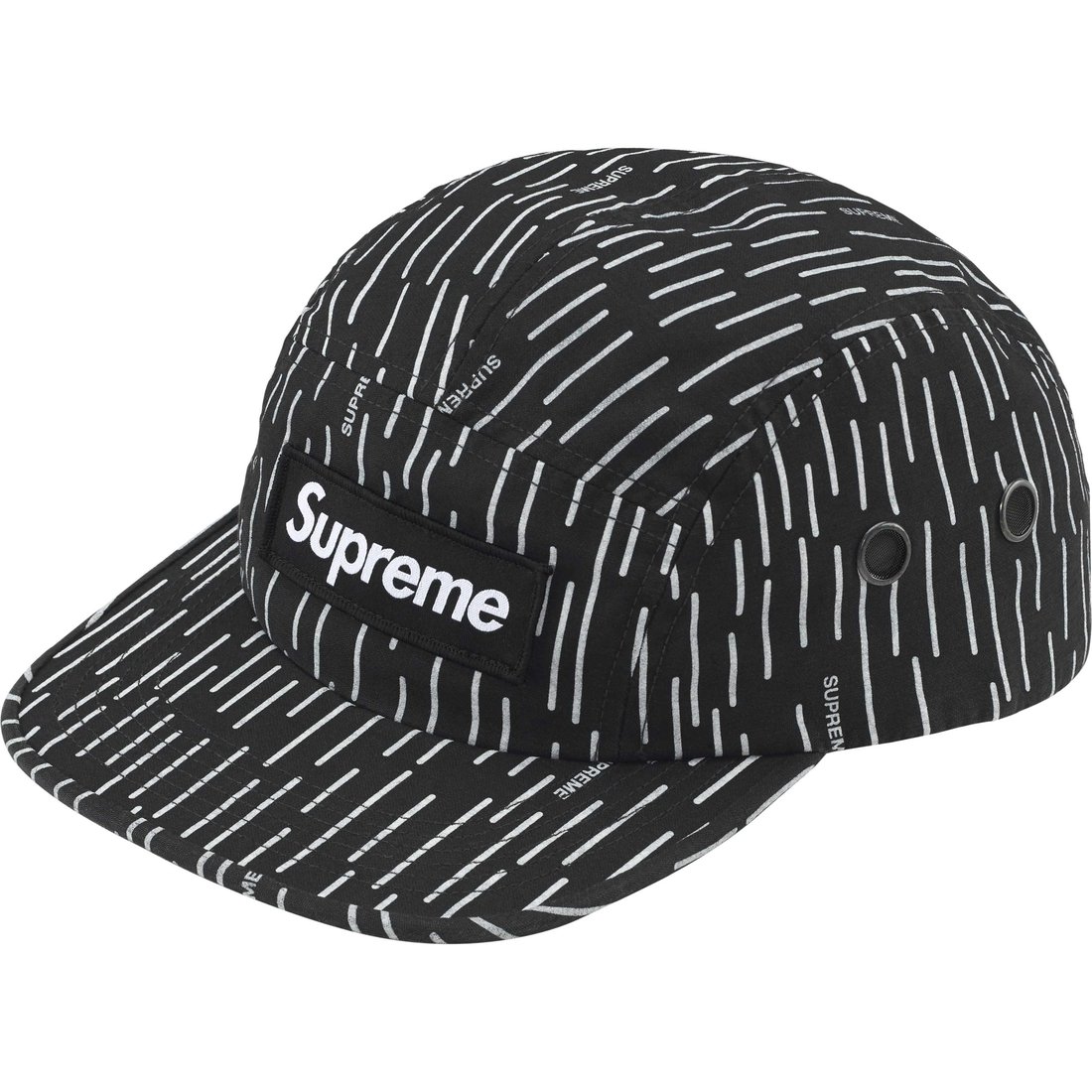 Supreme Military Camp Cap (FW24) - Black Raindrop - $48