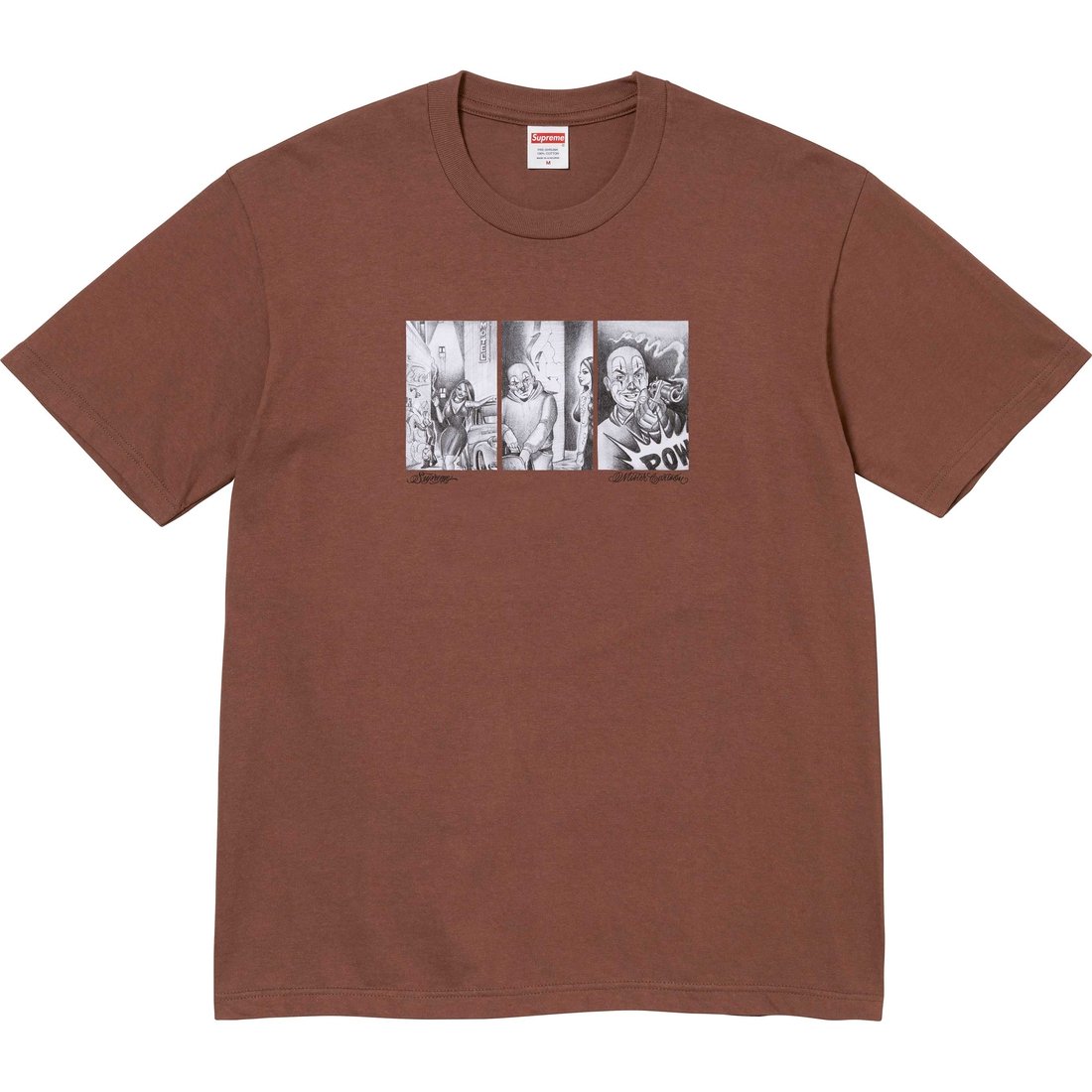 Supreme Mister Cartoon Pow Tee (FW24) - Brown - $40