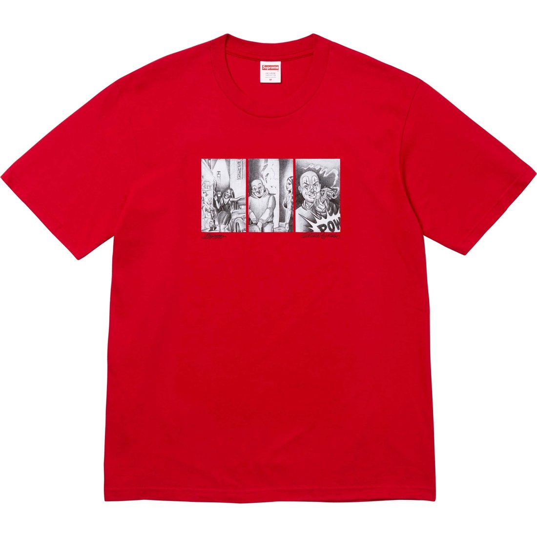 Supreme Mister Cartoon Pow Tee (FW24) - Red - $40