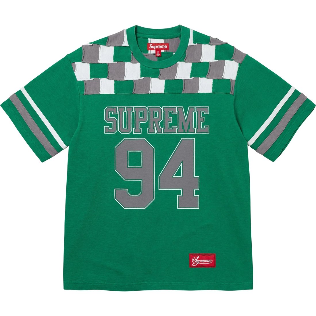 Supreme Patchwork Yoke Football Top (FW24) - Green - $98