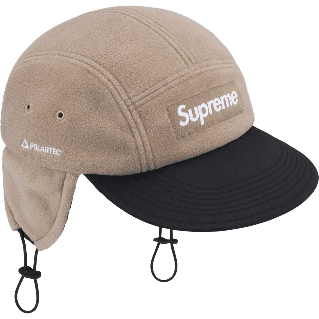 Supreme Polartec Earflap Camp Cap (FW24) - Taupe - $54