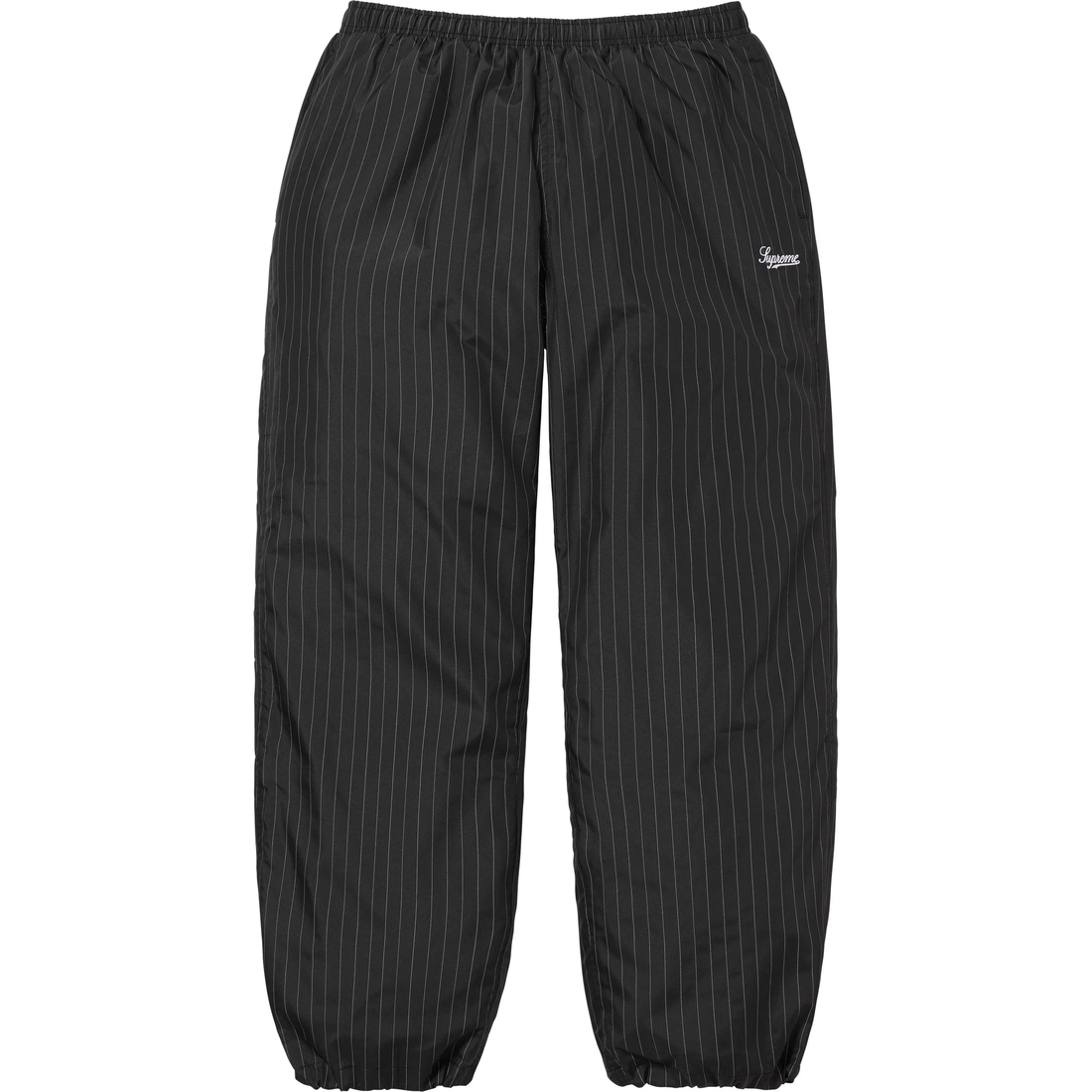 Supreme Reflective Pinstripe Track Pant (FW24) - Black - $148