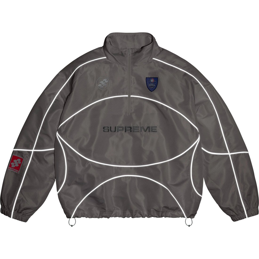Supreme Reflective Piping Pullover (FW24) - White - $178