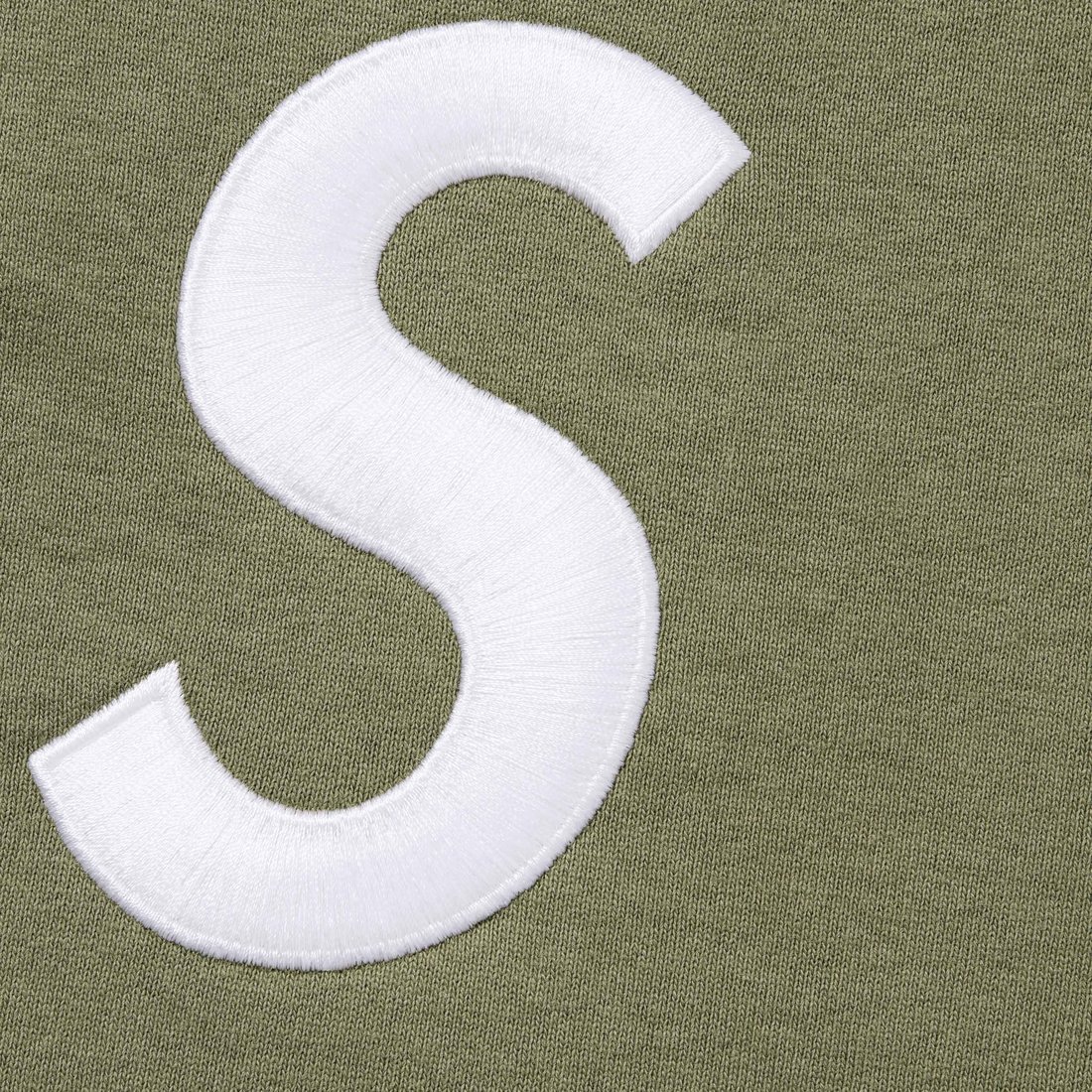 Supreme S Logo Zip Up Hooded Sweatshirt (FW24) - Light Olive - $168