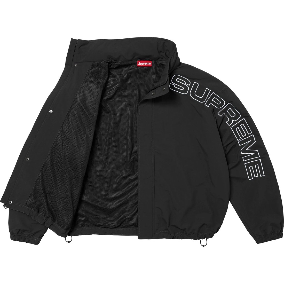 Supreme Spellout Embroidered Track Jacket (FW24) - Black - $178