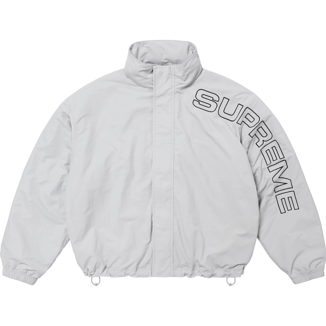 Supreme Spellout Embroidered Track Jacket (FW24) - Grey - $178