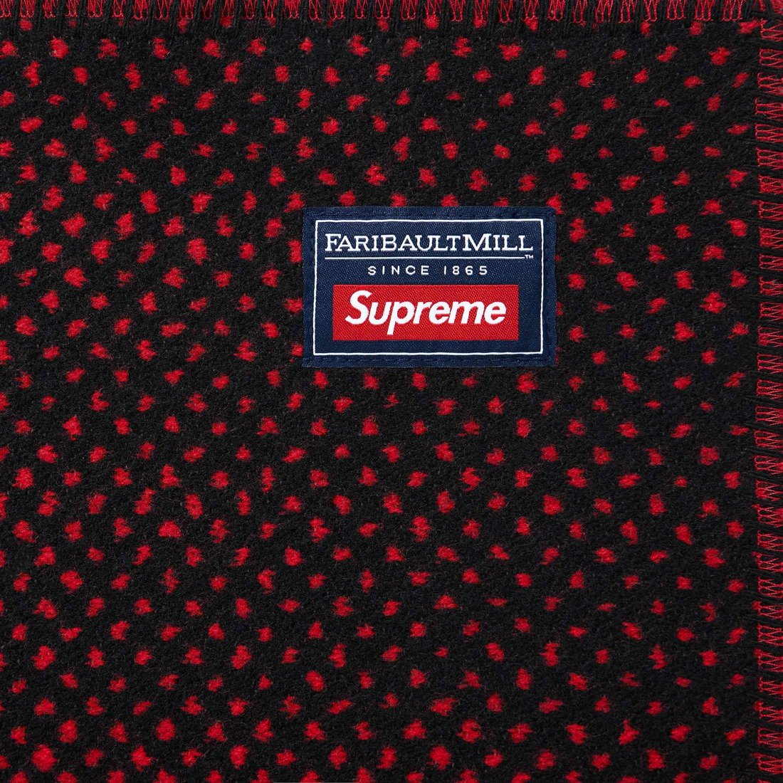 Supreme Supreme Faribault Woolen Mill Kate Moss Throw Blanket (FW24) - Red - $398