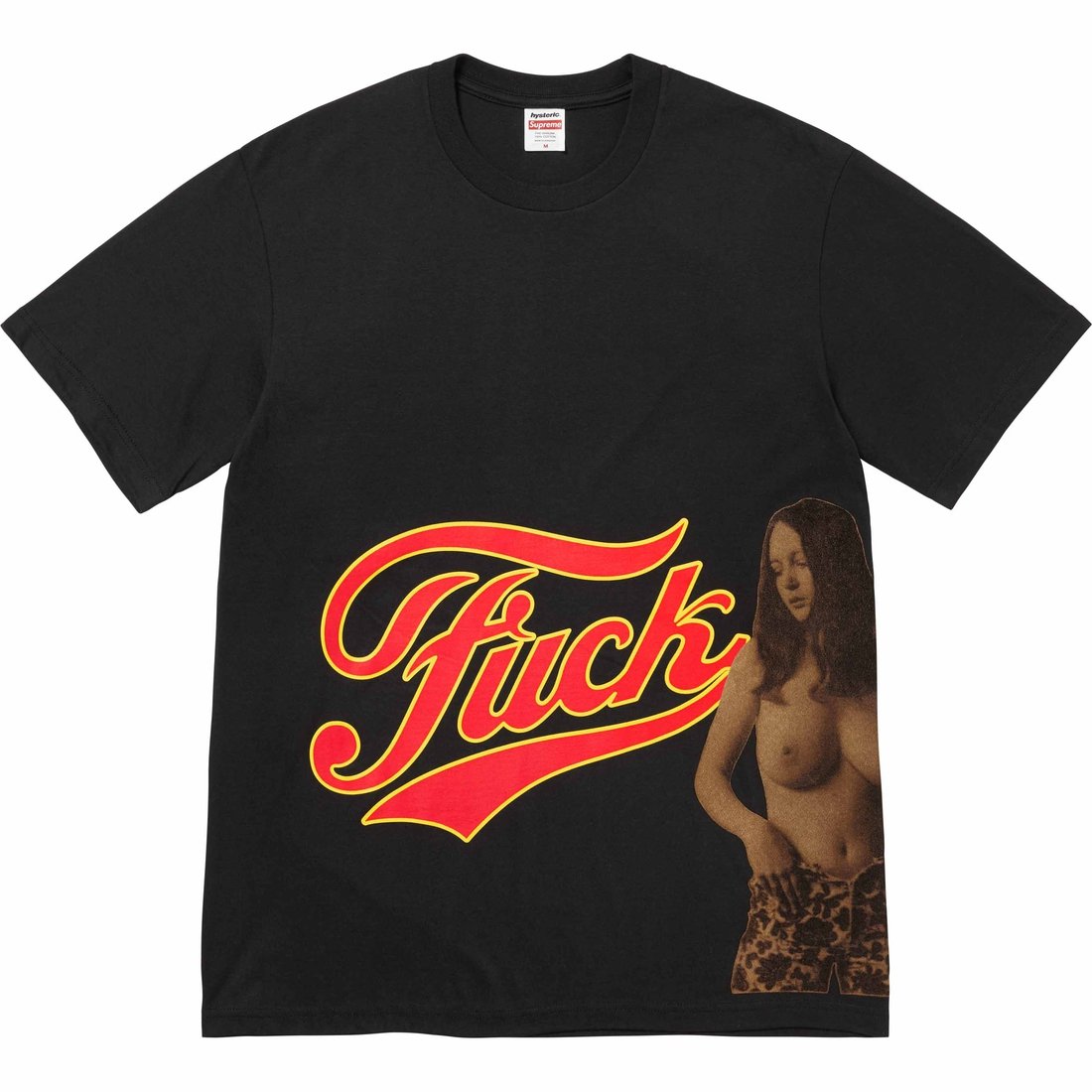 Supreme Supreme HYSTERIC GLAMOUR Fuck Tee (FW24) - Black - $54