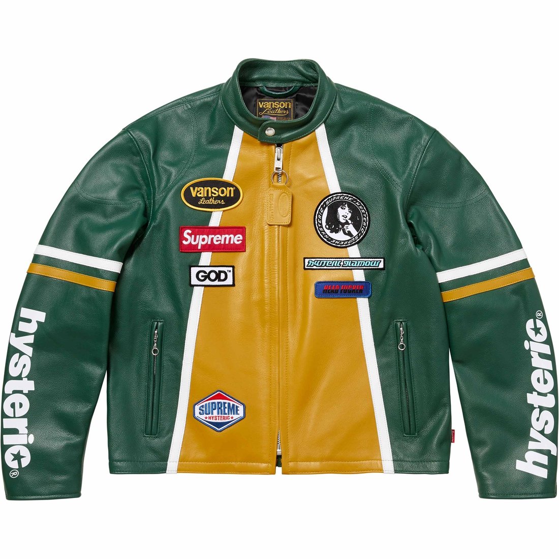 Supreme Supreme HYSTERIC GLAMOUR Vanson Leathers Jacket (FW24) - Green - $1098