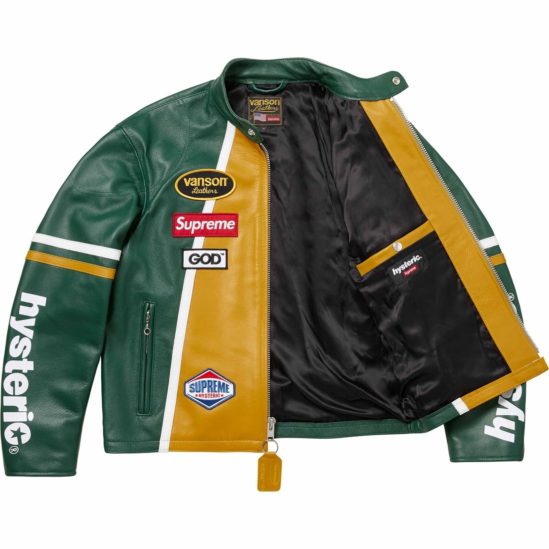 Supreme Supreme HYSTERIC GLAMOUR Vanson Leathers Jacket (FW24) - Green - $1098