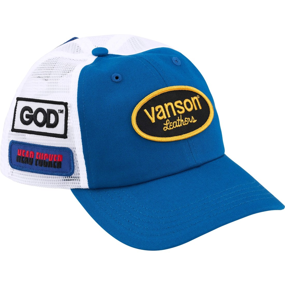 Supreme Supreme HYSTERIC GLAMOUR Vanson Leathers Mesh Back 6-Panel (FW24) - Blue - $58
