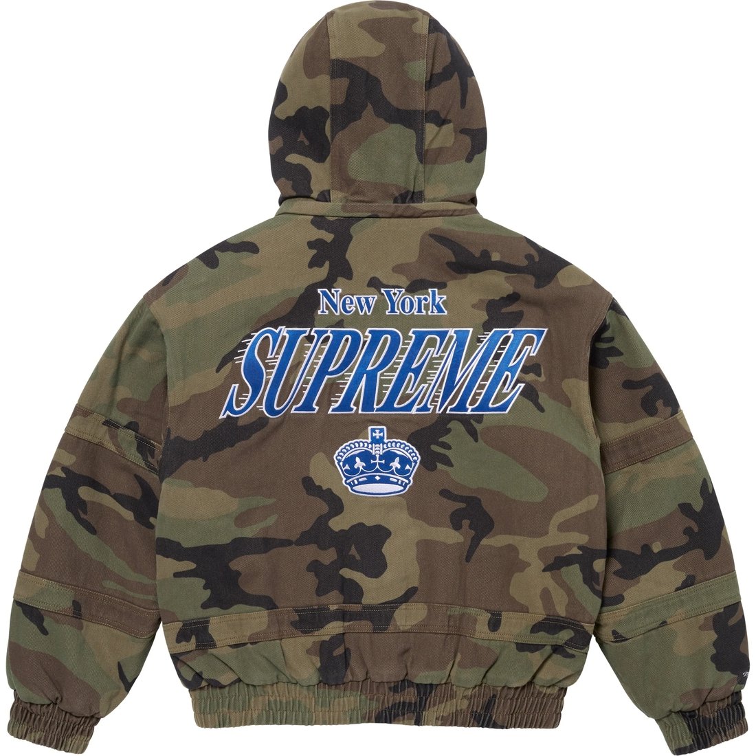 Supreme Supreme Mitchell & Ness Twill Stadium Jacket (FW24) - Woodland Camo - $348