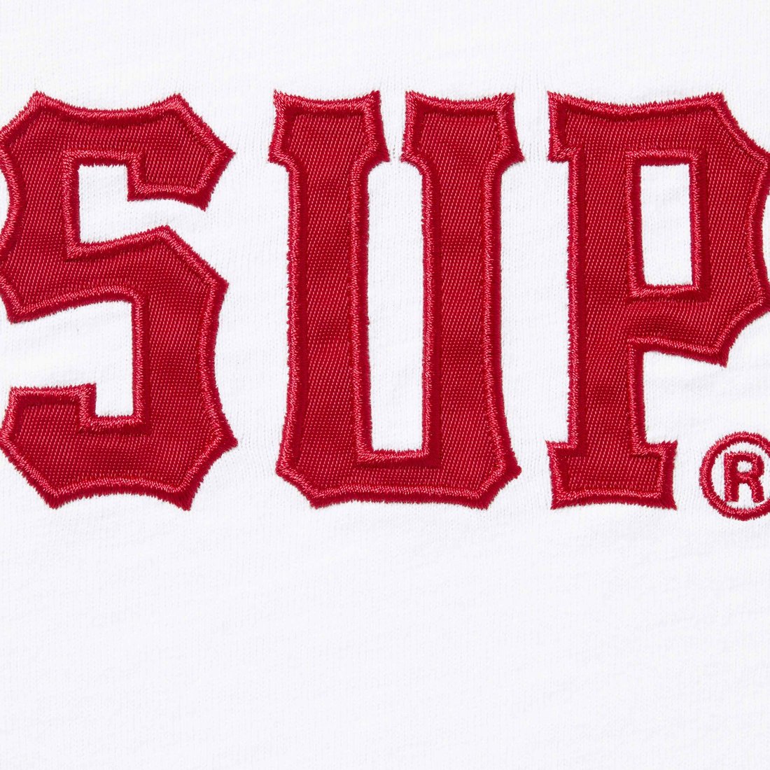 Supreme Twill Appliqué S S Top (FW24) - White - $78