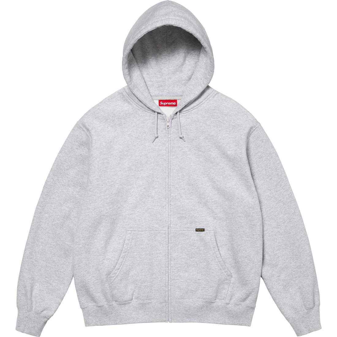 Supreme Work Zip Up Hooded Sweatshirt (FW24) - Ash Grey - $138
