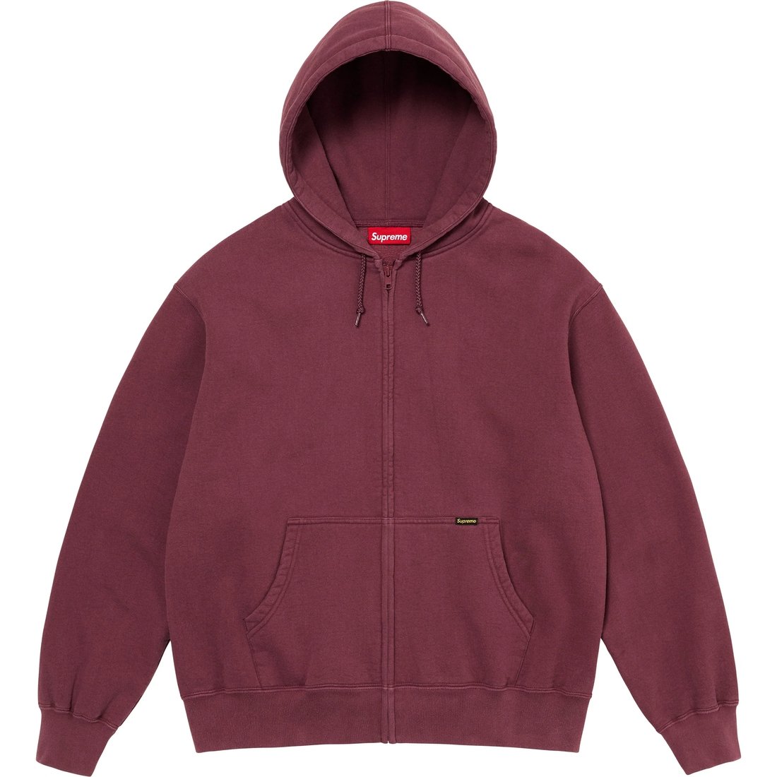 Supreme Work Zip Up Hooded Sweatshirt (FW24) - Maroon - $138