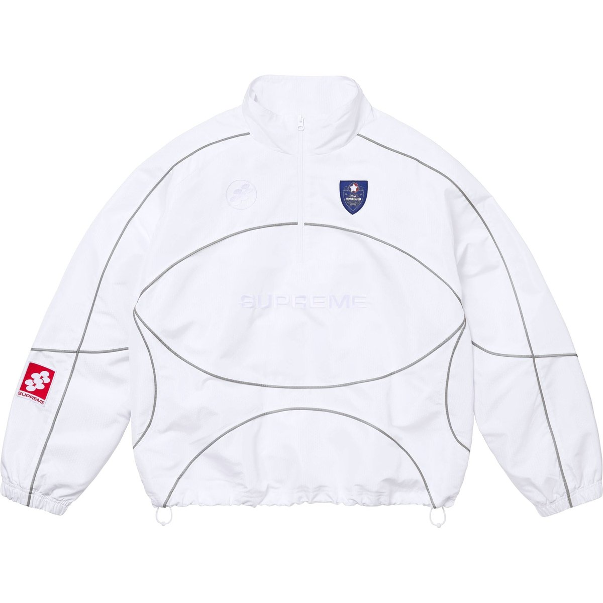Supreme Reflective Piping Pullover (FW24) - White - $178
