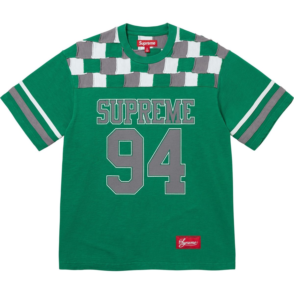 Supreme Patchwork Yoke Football Top (FW24) - Green - $98