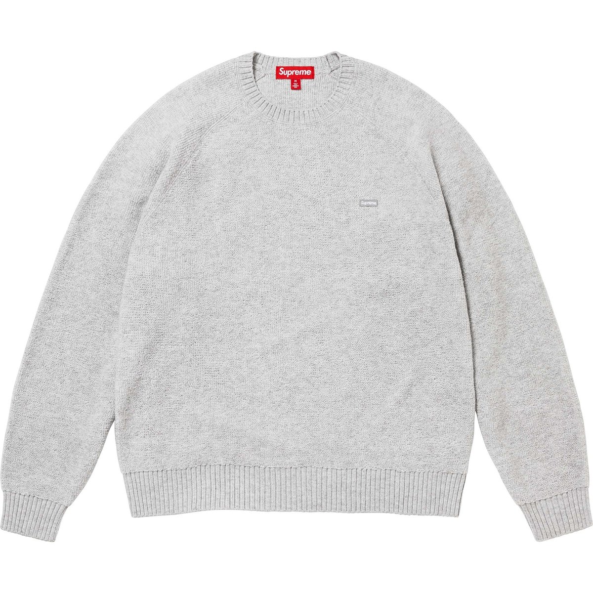 Supreme Terry Small Box Sweater (FW24) - Heather Grey - $148
