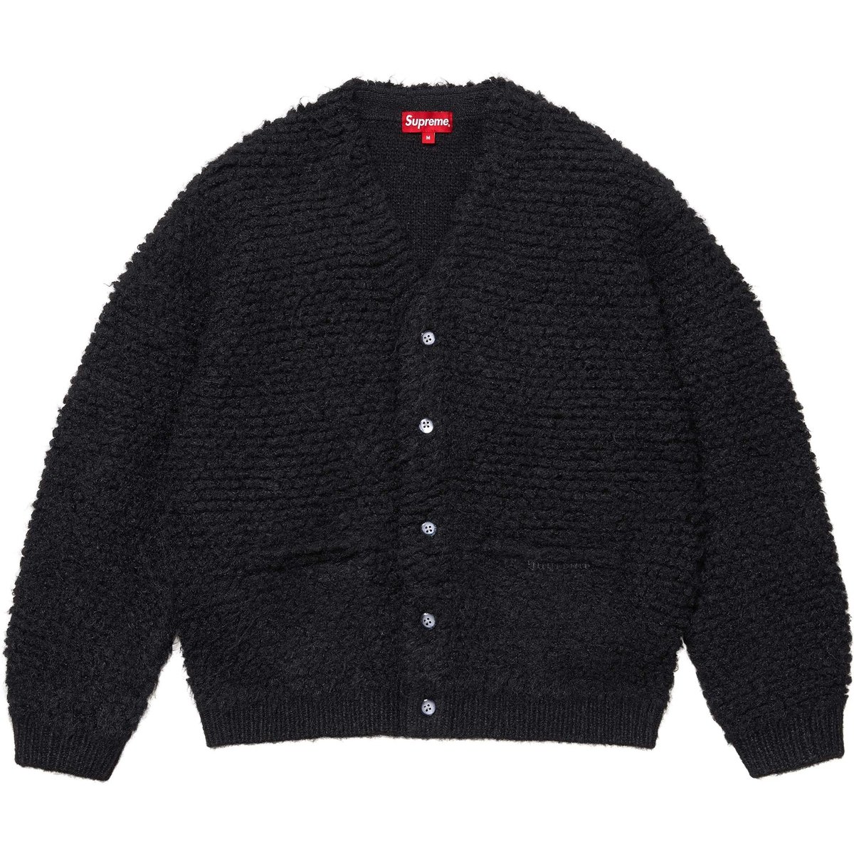 Supreme Textured Knotted Cardigan (FW24) - Black - $178
