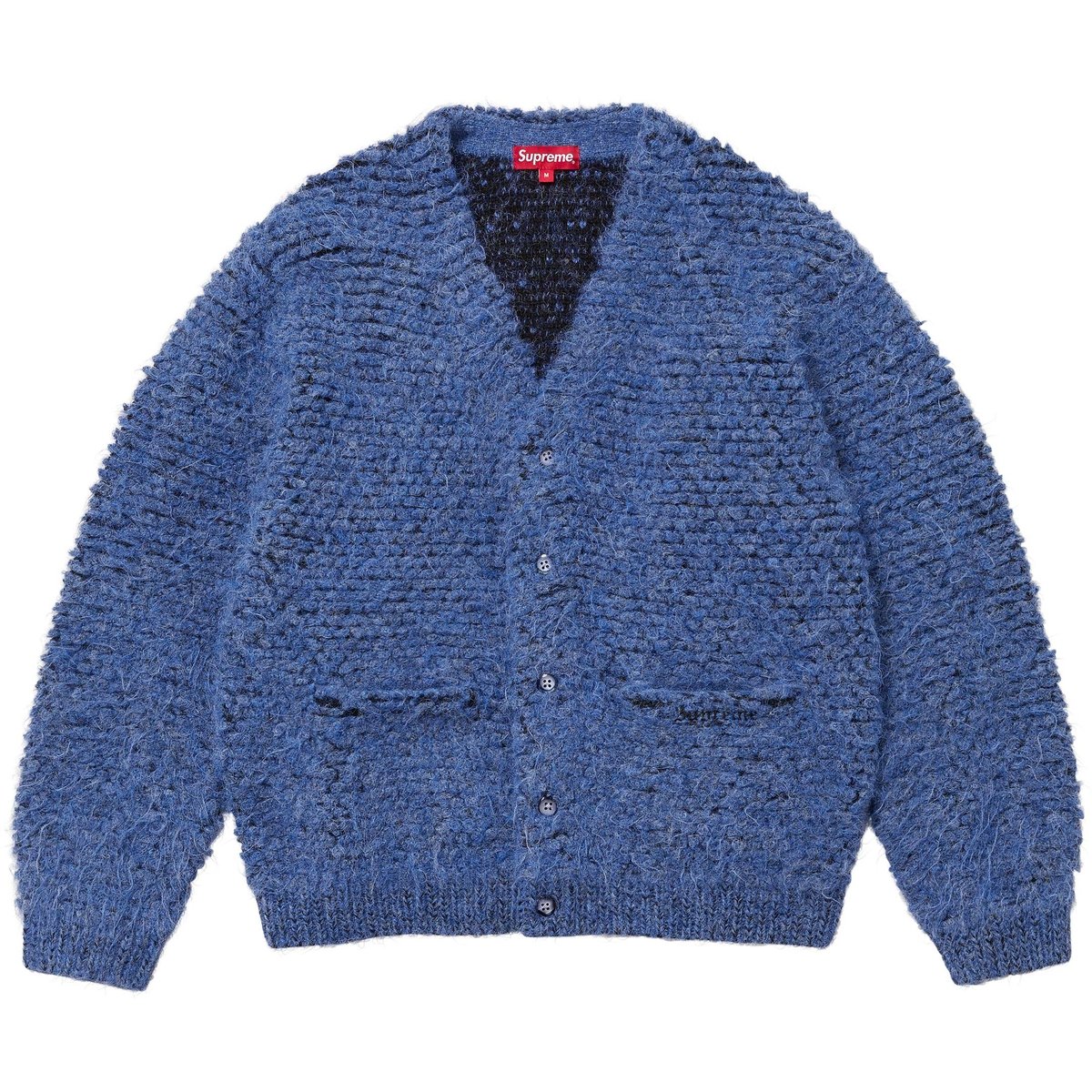 Supreme Textured Knotted Cardigan (FW24) - Blue - $178