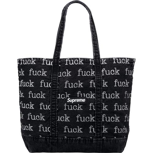 Supreme Fuck Denim Tote for spring summer 13 season