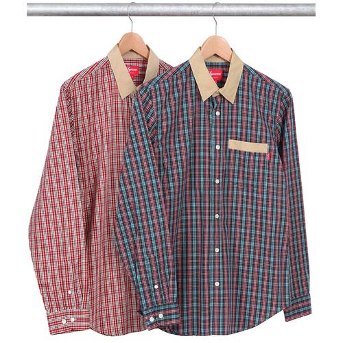 Details on Contrast Collar Plaid Shirt from spring summer 2013