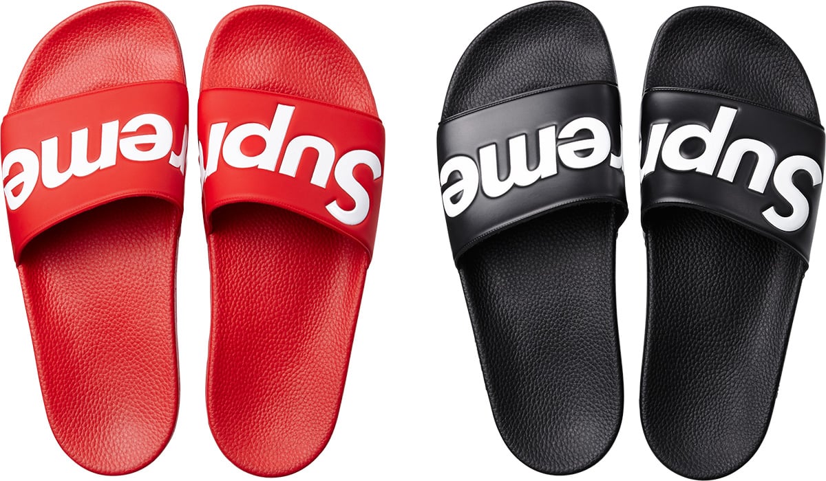 Supreme Slides Sandals Black Authentic Size 10 SS14 2014 Spring