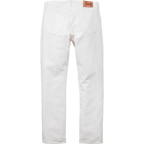 Supreme White Slim Jean for spring summer 14 season