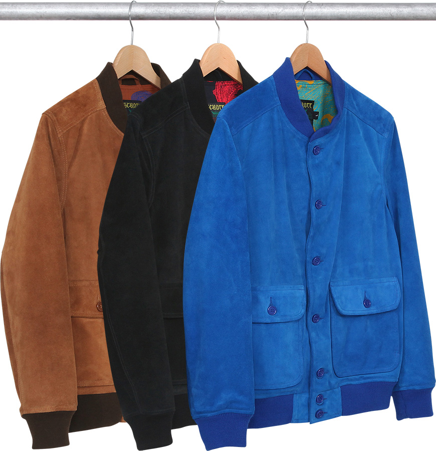 Schott Suede Bomber Jacket - spring summer 2014 - Supreme