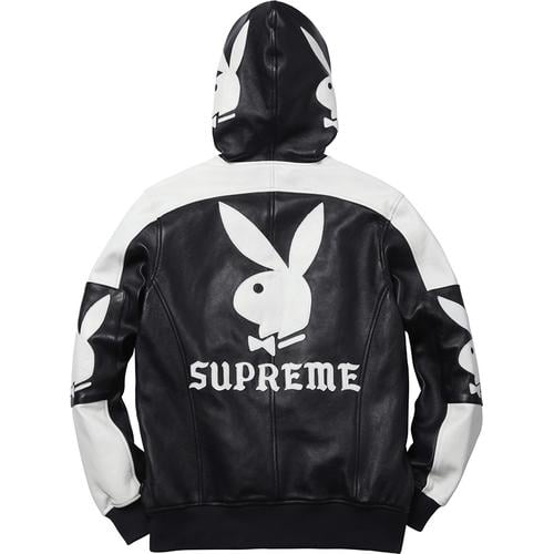 Supreme Supreme Playboy Hooded Leather Jacket for spring summer 14 season