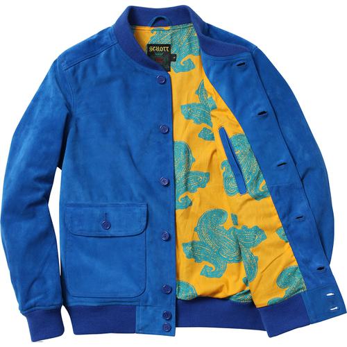 Details on Supreme Schott Suede Bomber Jacket None from spring summer 2014